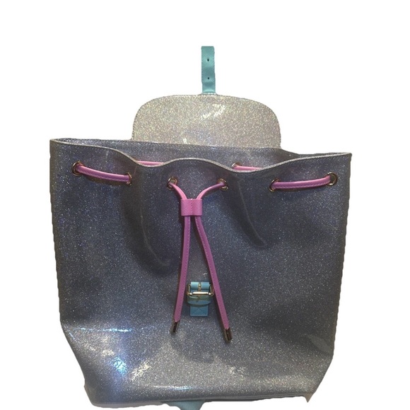 Stoney Clover Lane Flap Backpack Diner Collection Silver Shimmer Rare - Picture 6 of 13